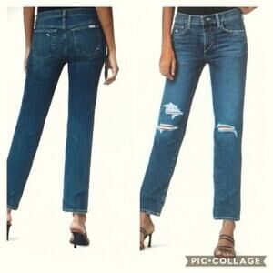 J2 GUC $129 Joe's Autumn 9" Rise Distressed Straight sz 30